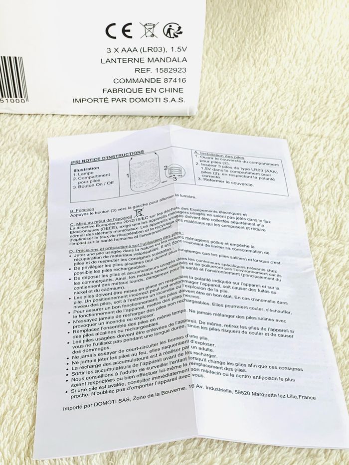 Lanterne blanche avec anse et bougie LED - photo numéro 5