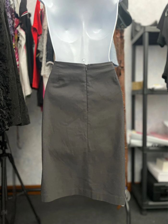 Jupe y2k grise droite style streetwear 2 fausses poches - photo numéro 6