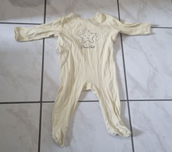 kimbaloo pyjama bébé jaune “douce nuit” étoile taille 6 mois