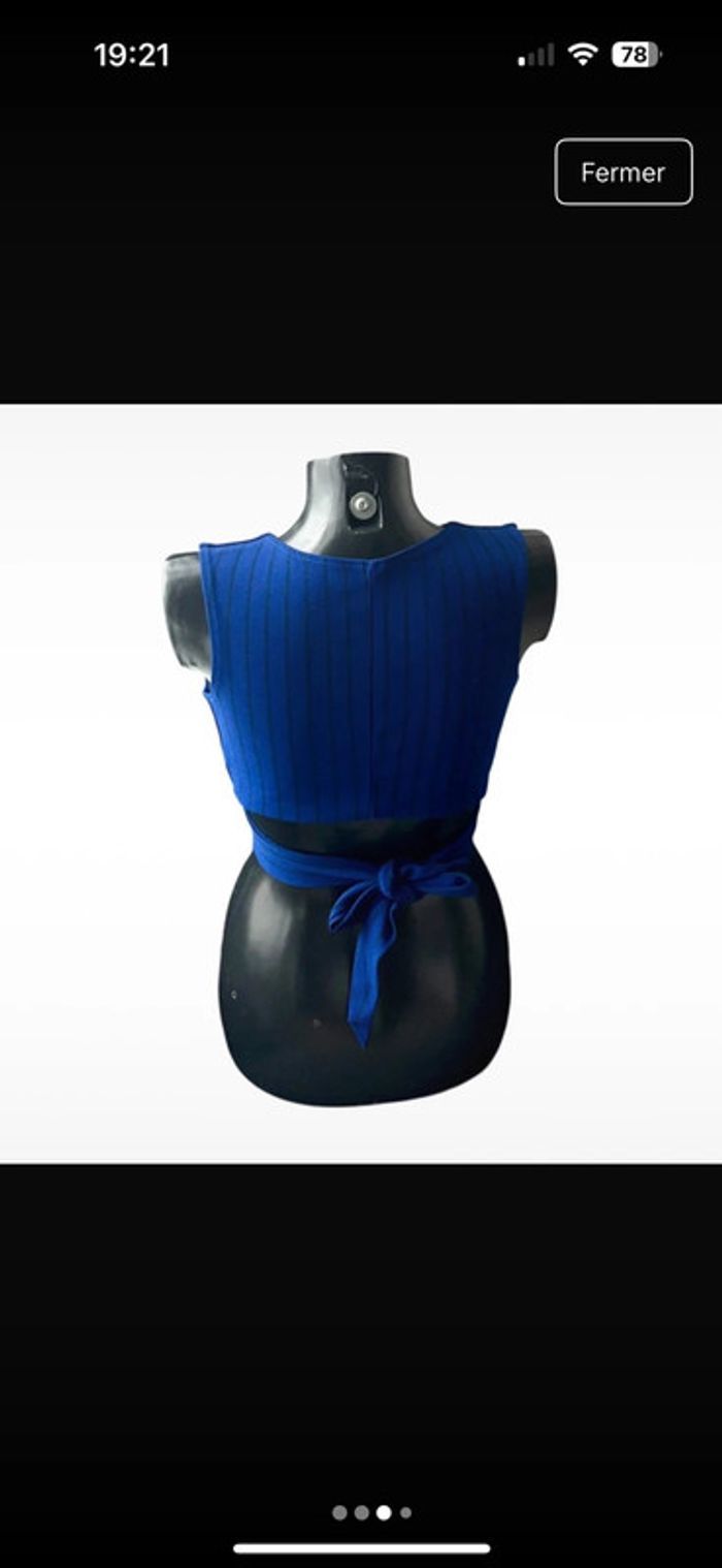 Top bleu Atmosphere - Taille 36 - Léger défaut, petit prix ! - photo numéro 4