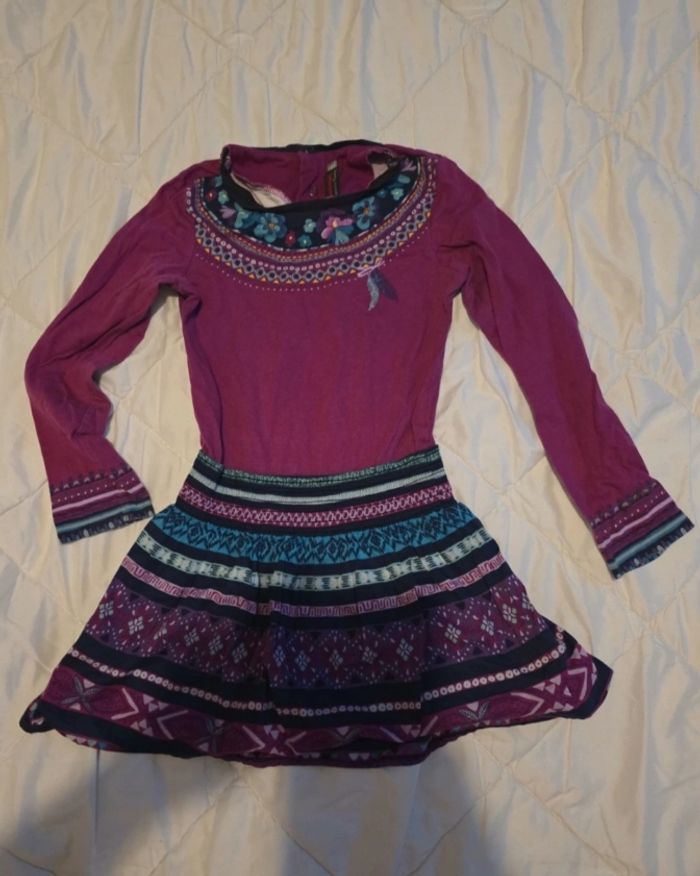 Robe longue manche