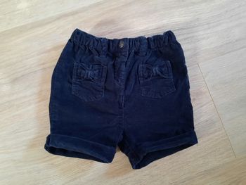 Short hiver fille en velours noir Orchestra 18 mois