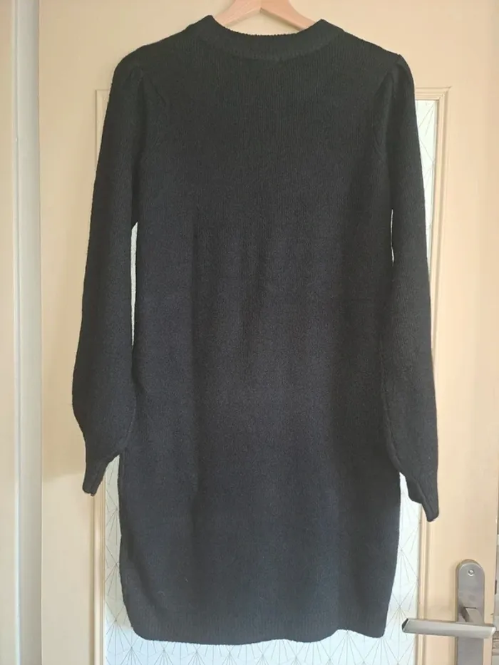 Robe pull noire jamais portée chaude douce Liz Devy M sans ceinture - photo numéro 4