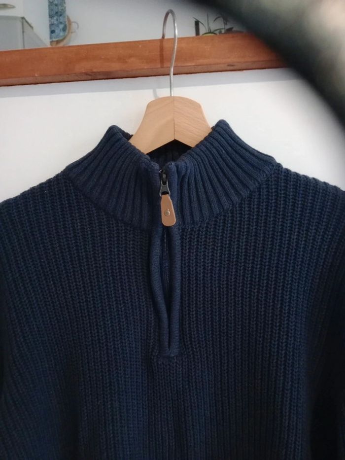 Pull homme type camionneur XXL bleu marine c86 - photo numéro 3