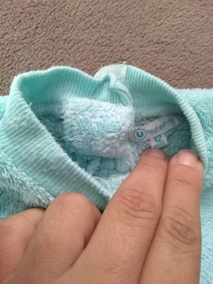 Pull léger tout doux bleu ciel T12M U tout petits - photo numéro 2