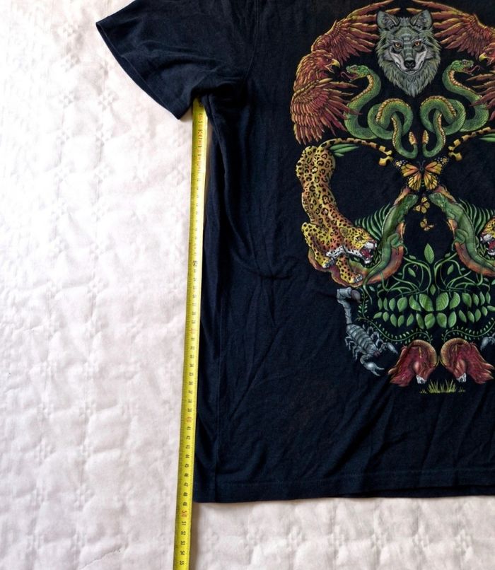 Ay Güey – T-shirt Vintage Skull & Wolf – Taille L – Style Mexican Art - photo numéro 4