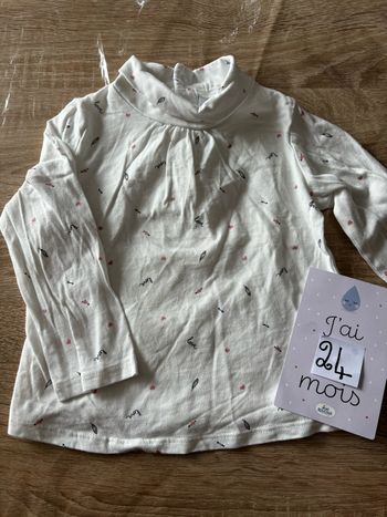 Tee shirt col love TEX t.23m