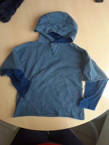Sweatshirt fin à capuche 6ans vertbaudet