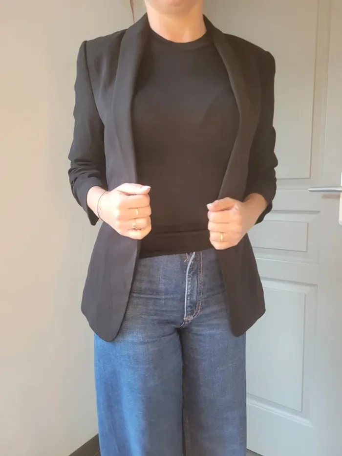Veste blazer tailleur 36 taille S noir - photo numéro 2