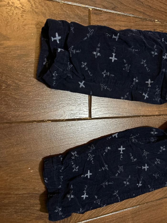Salopette en velours et son pull assorti Avions de chez Absorba 3 ans - photo numéro 6