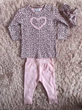Robe et legging rose 6 mois