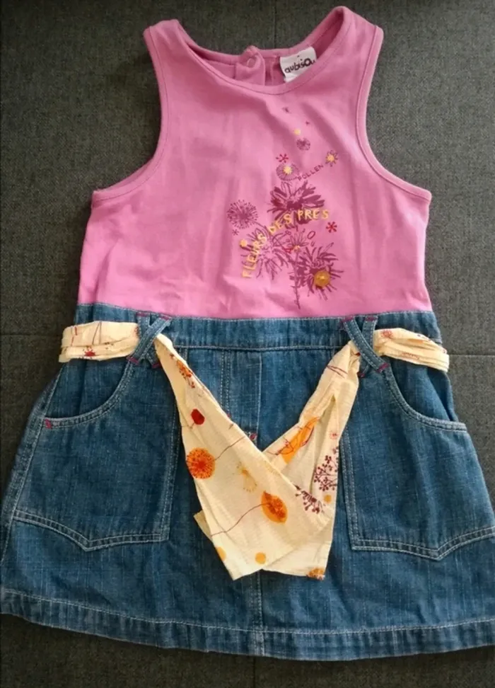 Haut manches longues + Robe + Salopette - Fille 23 mois. - photo numéro 6