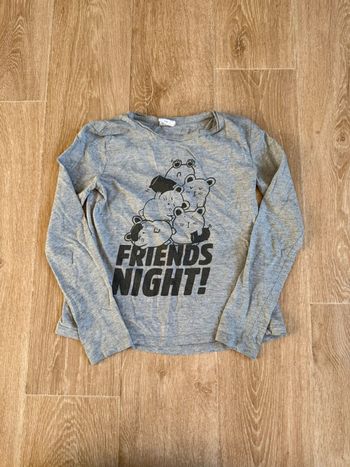 🎀 T-shirt manche longue gris 9-10 ans fille