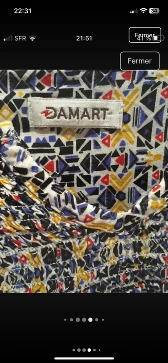 Magnifique blouse d’été en 46 de marque Damart en excellent état - photo numéro 2