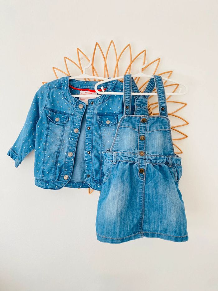 Ensemble robe & veste en jean 86 cm Tape à l’Oeil