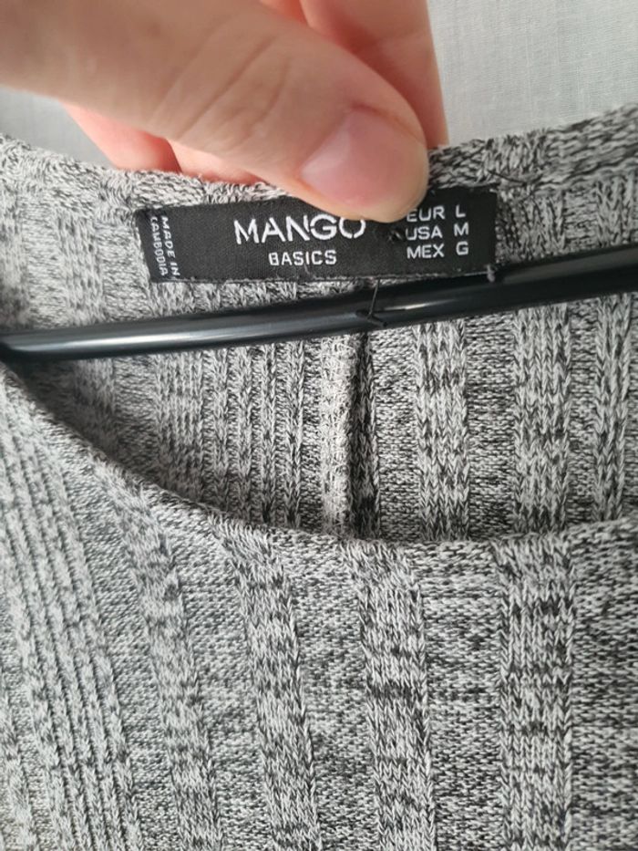 Robe pull gris chiné - photo numéro 3