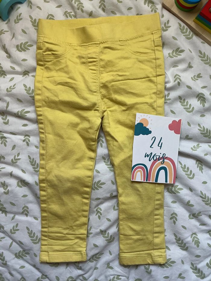 jegging slim jaune 24 mois boite à malices - photo numéro 2