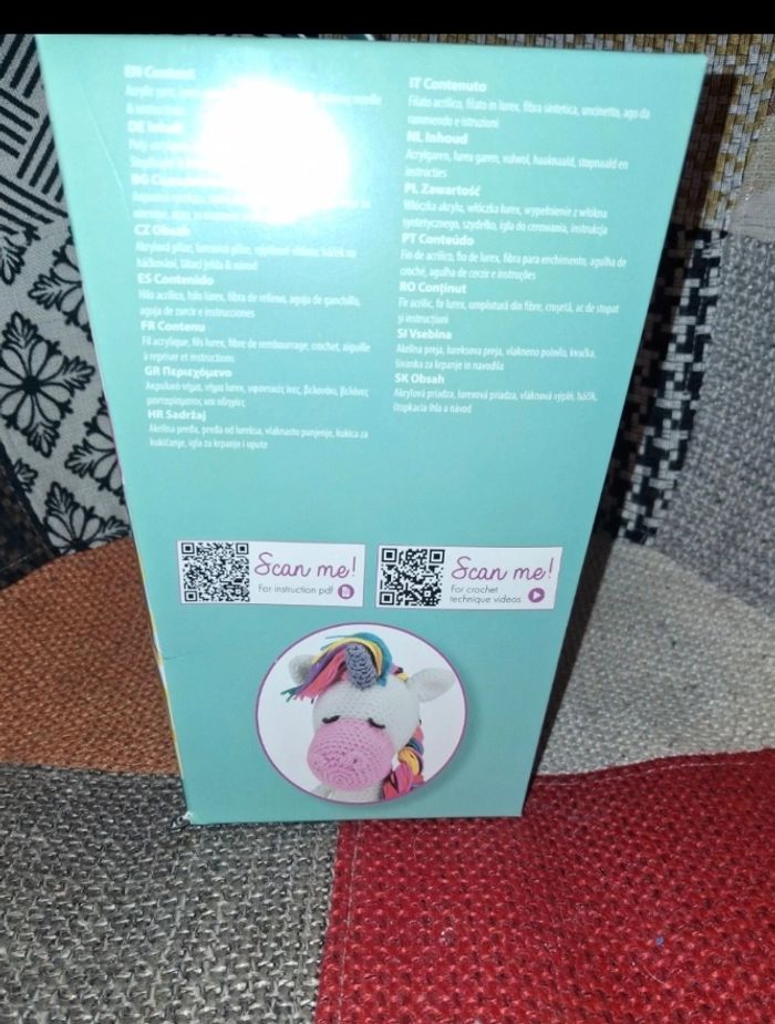 Kit crichet licorne vert - photo numéro 2