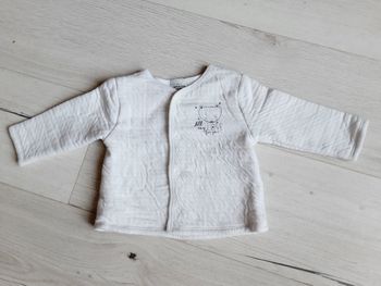 Vêtement bébé mixte garçon fille gilet blanc Tape à l’œil ours 6 mois