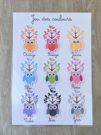 Jeu des couleurs Format A4 cursive