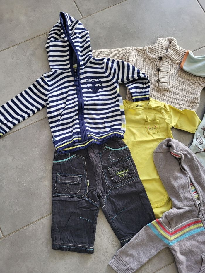 Lot De Vêtements Bébé Garçon Taille 9 Mois - Occasion En Très Bon état - Économique Et Pratique