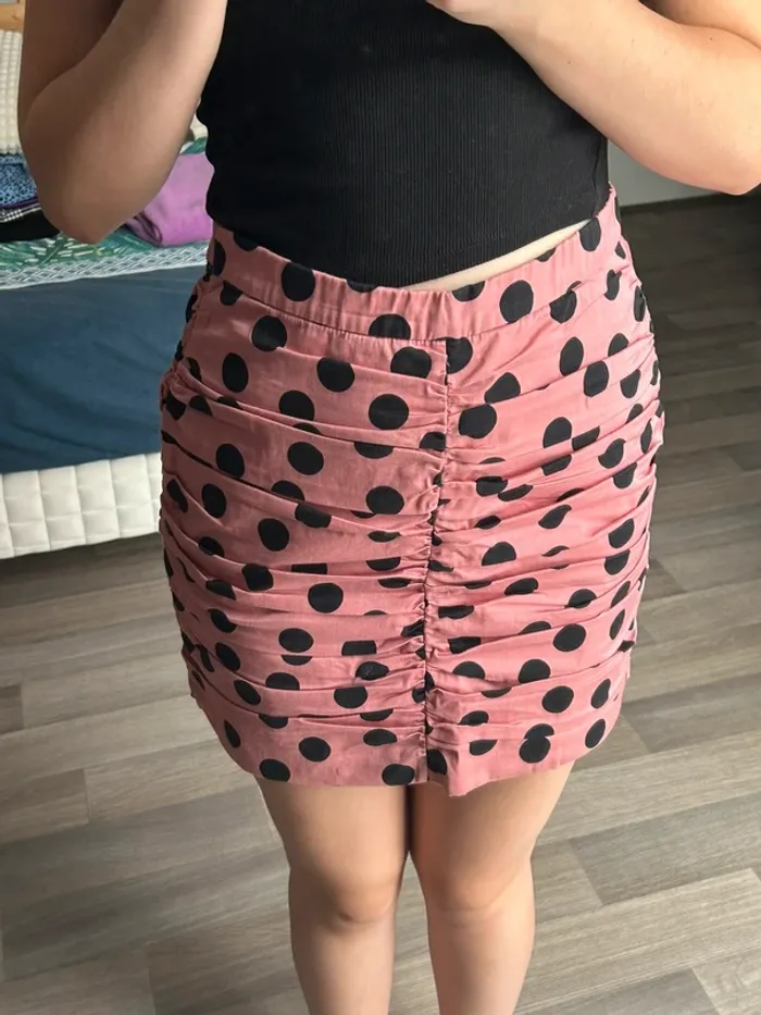 Jupe rose à pois - photo numéro 2