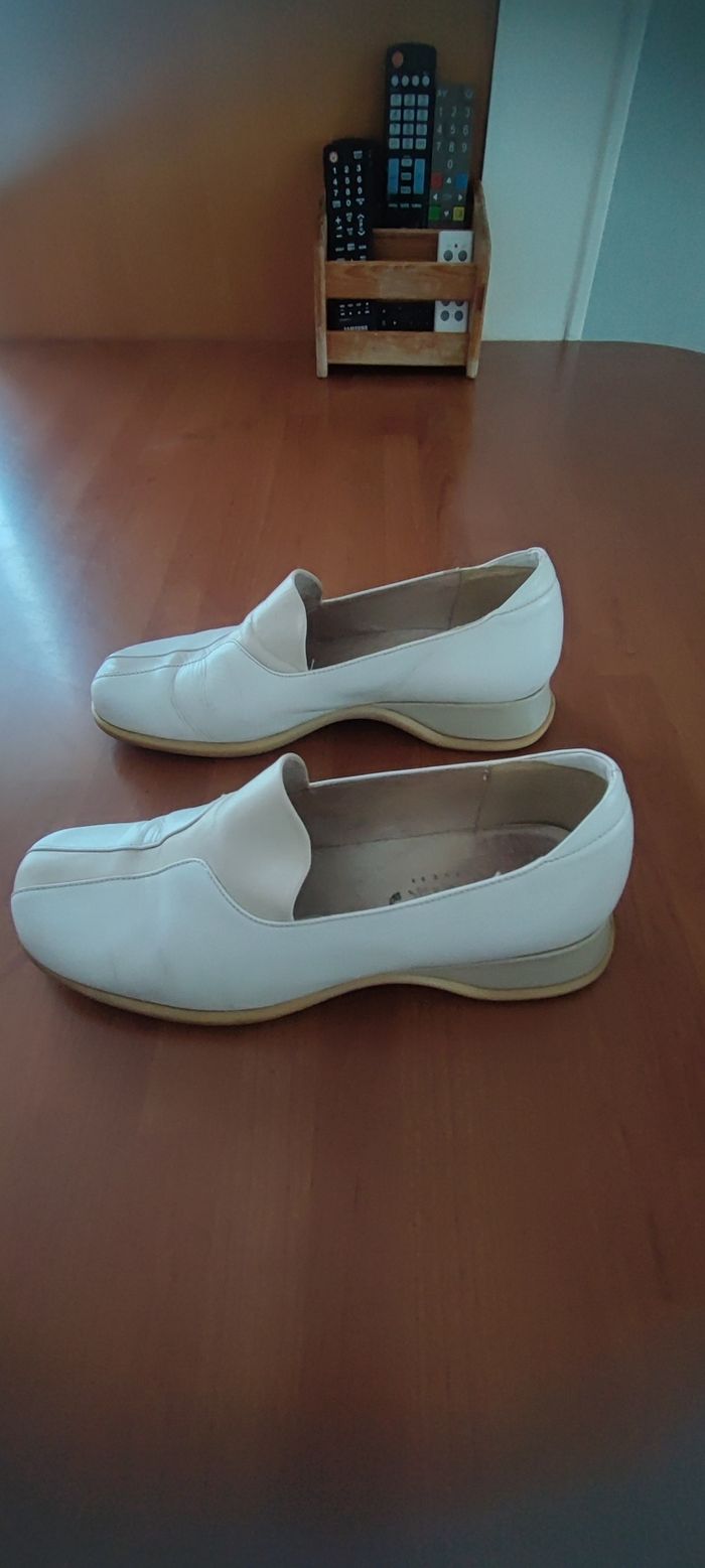 Chaussures blanches femme 3 par 3 pointure 38 - photo numéro 4