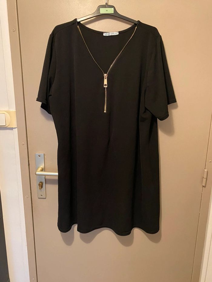 Robe, tunique, noir grande taille femme
