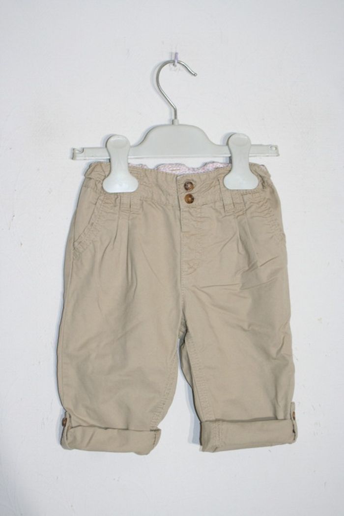 Pantalon toile beige retroussable H&M - photo numéro 6