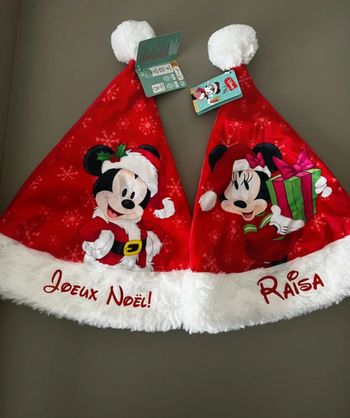 Magnifique bonnet de Noël Minnie ou Mickey