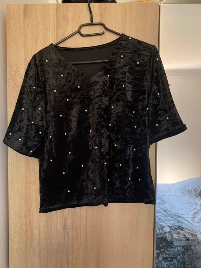 Tee shirt Shein velours avec perles
