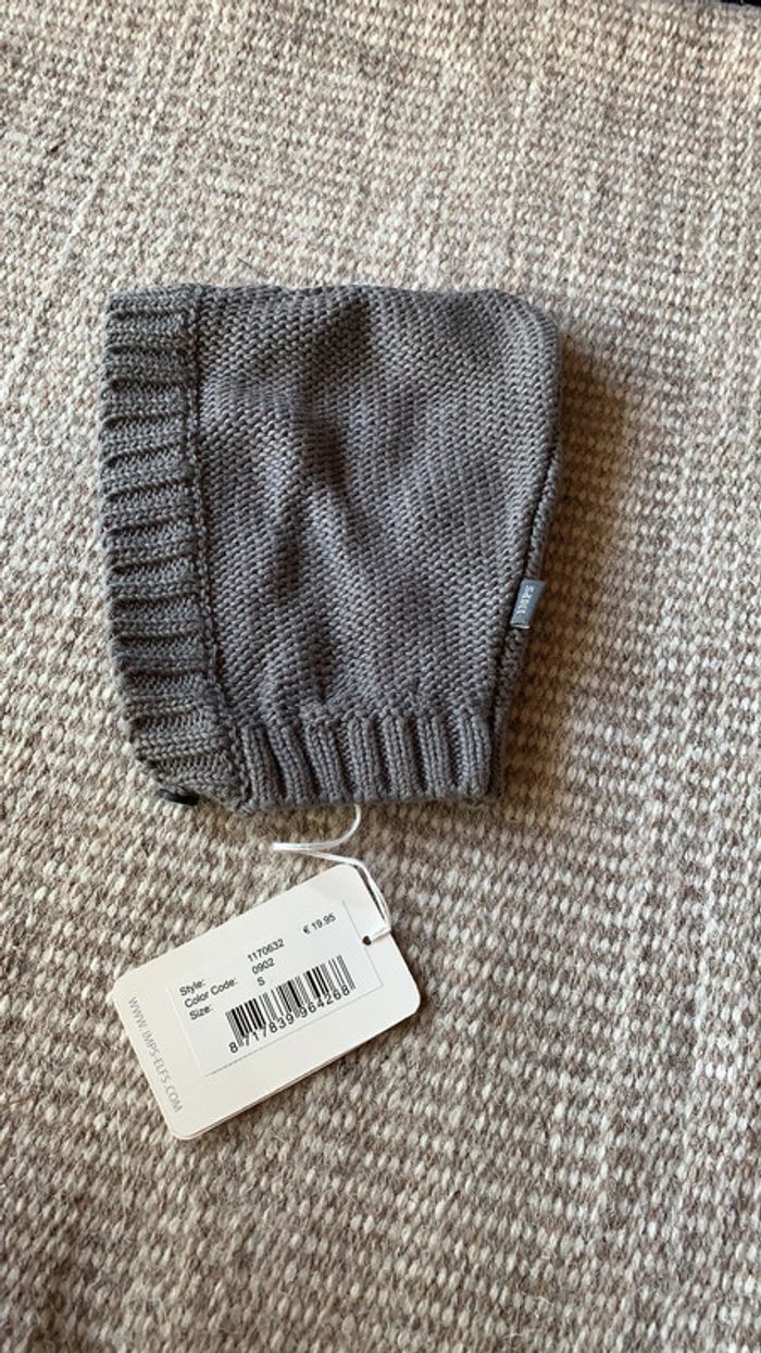 Bonnet avec fermeture sous le manton en coton bébé - photo numéro 2