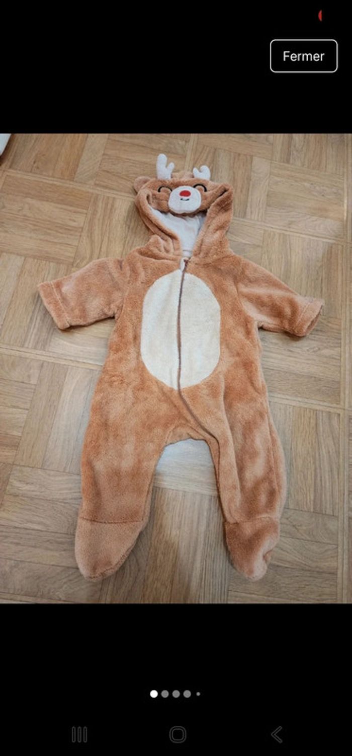 Pyjama cerf taille 3 mois