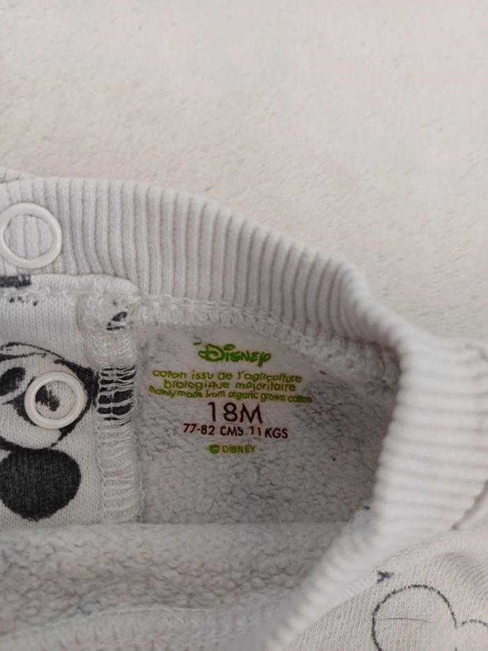 Sweat blanc Mickey 18 mois Disney - photo numéro 2