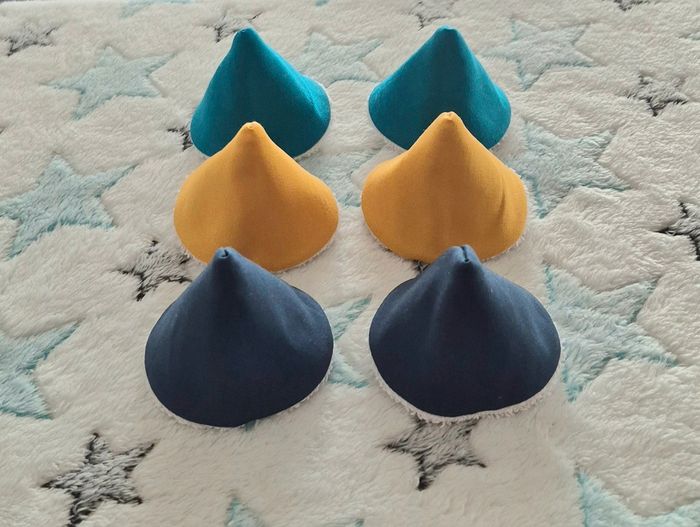 Lot de 6 tipis ~ cônes a pipi Turquoise 🩵 Bleu 💙 Moutarde 💛 - photo numéro 1