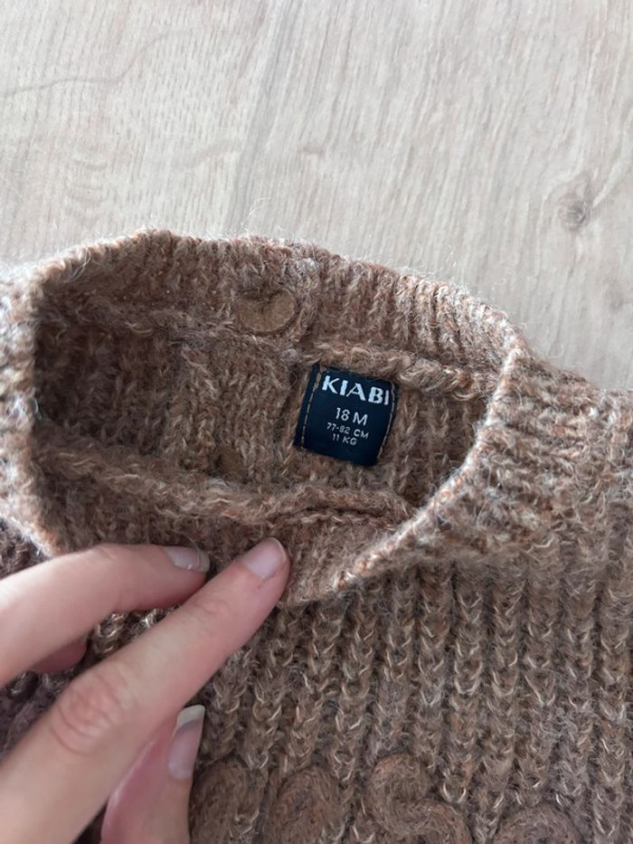 Pull laine marron 18 mois - photo numéro 2