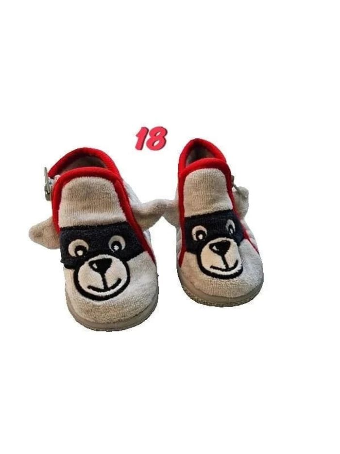 👣Chaussons Rouge et Gris - 18 👣