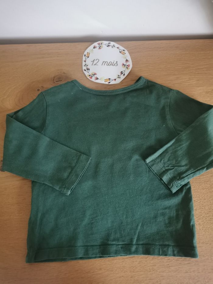 T-shirt à manches longues bébé garçon 12mois boutchou - photo numéro 4