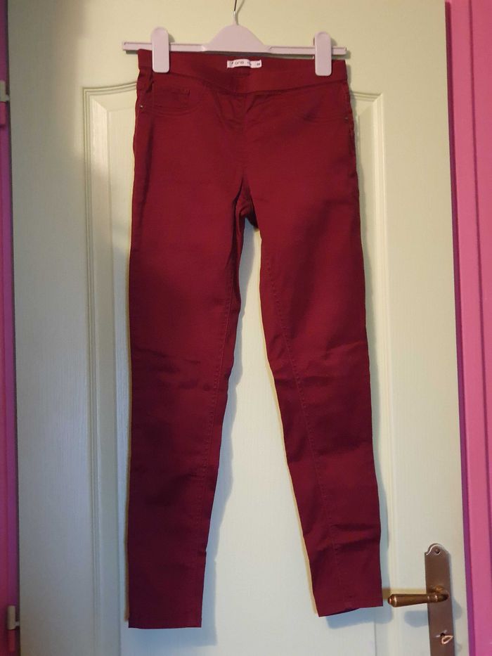 Pantalon bordeaux femme taille 36