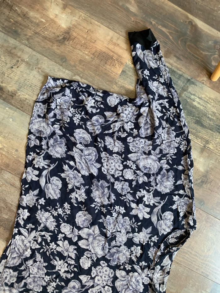 Blouse légère fleurie manches 3/4 chauve souris - photo numéro 3