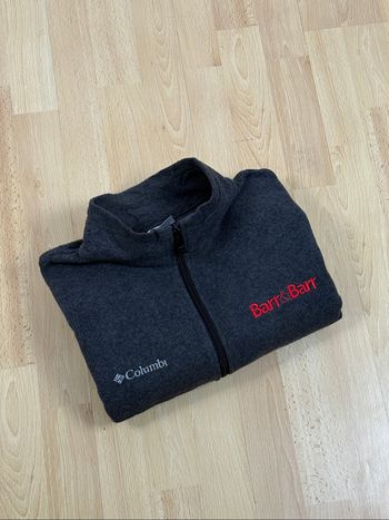 🔹 Veste polaire Columbia grise – Taille L homme (logo + broderie Barr&Barr)