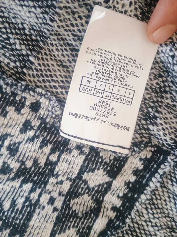 Gilet ample motifs graphiques Camaïeu T3 - photo numéro 3