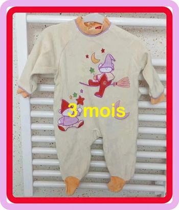 Pyjama jaune orange parme motif multicolore Bob & Julie Taille 3 mois