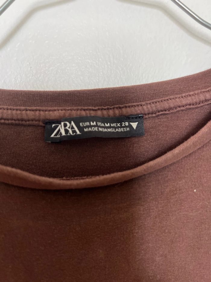 crop top manche longue marron - photo numéro 2