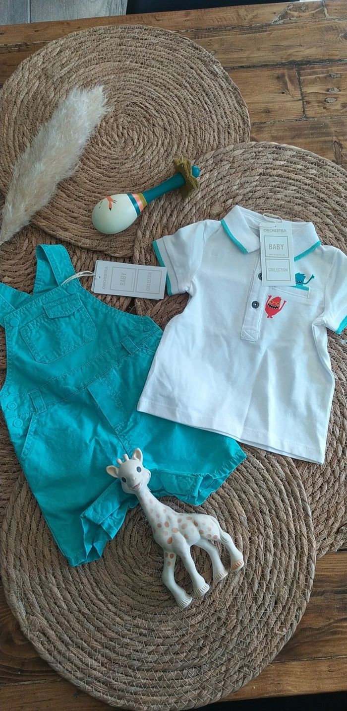 Ensemble salopette polo