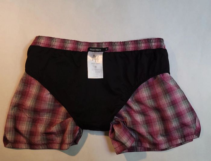 Short de bain Antony Morato à carreaux violet taille M en excellent état - photo numéro 8
