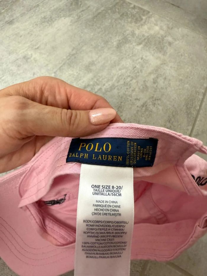 Casquette Polo Ralph Lauren femme rose taille unique parfait état - photo numéro 6
