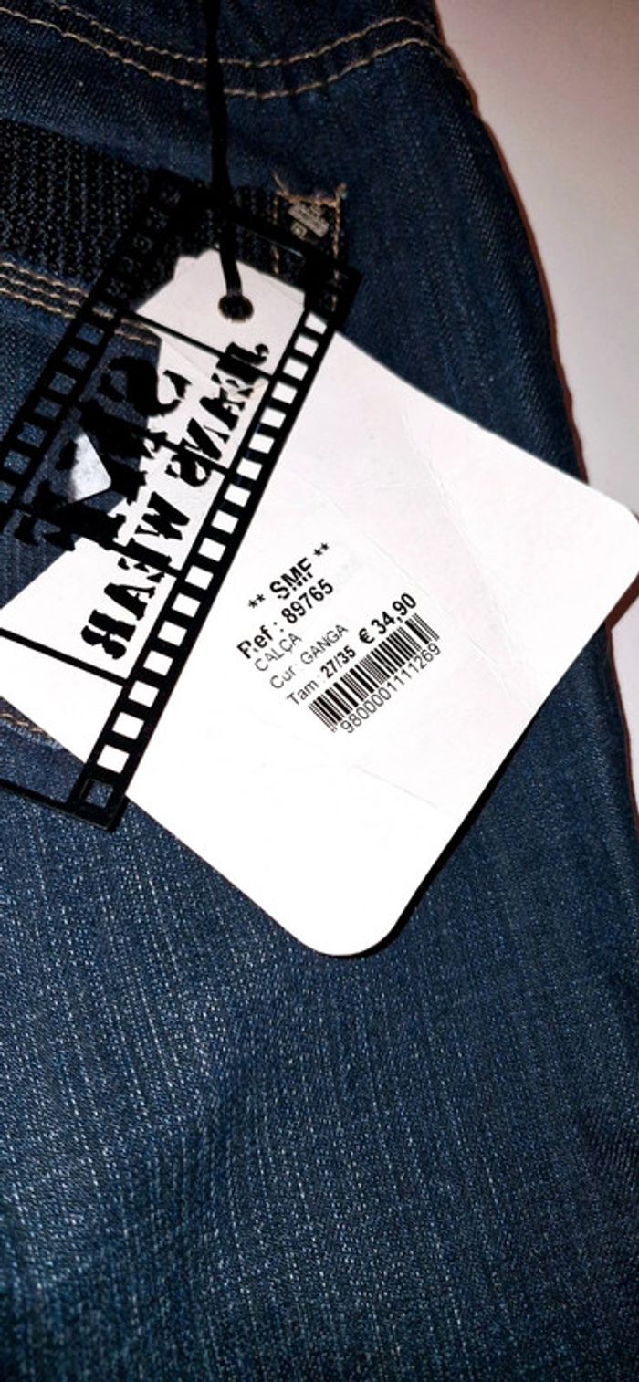 🤎Jeans marine taille basse pour femme taille XXS - photo numéro 5