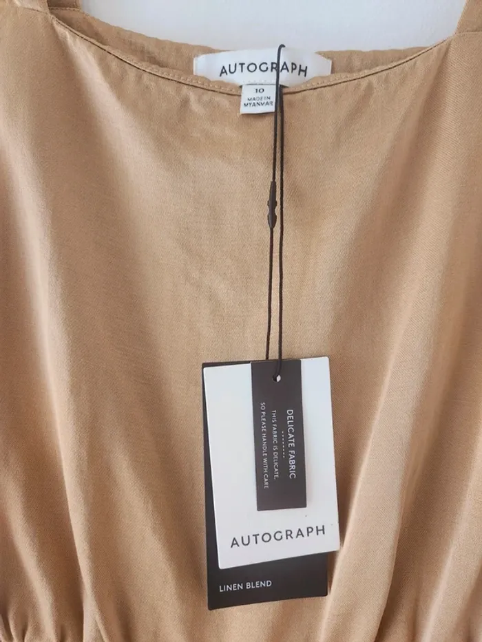 Combinaison beige or Autograph – Taille 38 Neuve avec étiquette - photo numéro 3