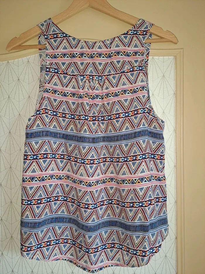 Tunique sans manche Fb Sister M multicolore tbe étiquette compo coupée - photo numéro 3